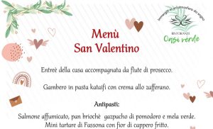Menù San Valentino