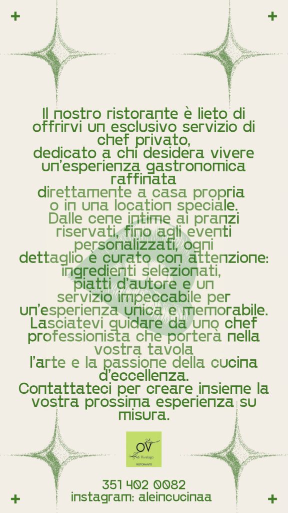 Chef Privato a Domicilio – Esperienze
